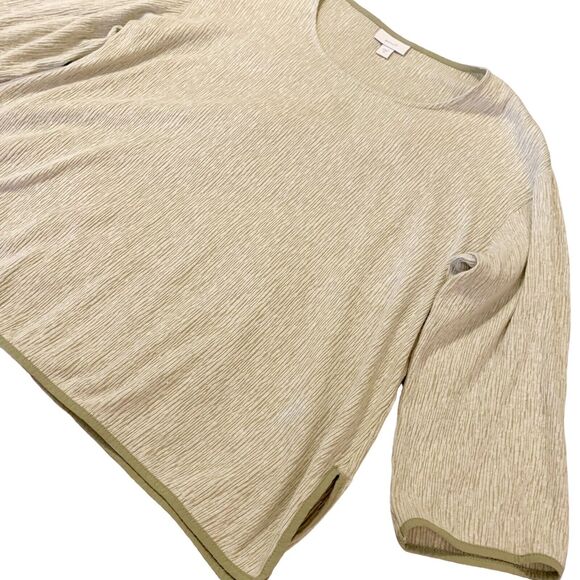 J. Jill Pure Sage Cream Blouse XS Women Linen Blend Textured BohoChic Earthy - Picture 6 of 16